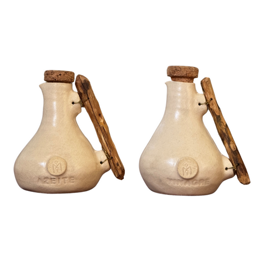 Galheteiro de Azeite & Vinagre de Cerâmica Artesanal