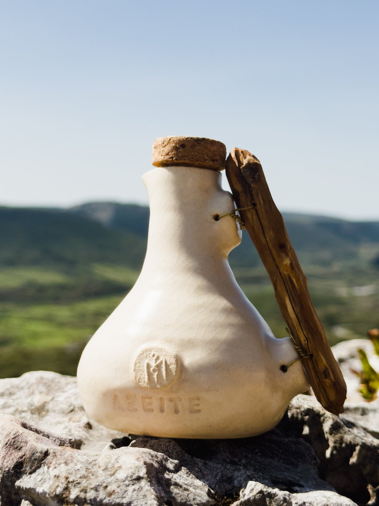 Galheteiro de Azeite & Vinagre de Cerâmica Artesanal
